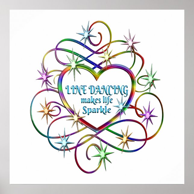 Line Dancing macht das Leben spärlich Poster (Vorne)