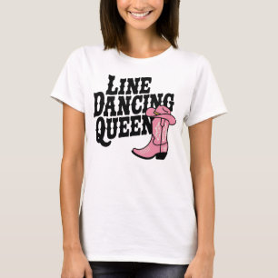 Line Dancing Queen Niedlich Cowgirl Boots Western T-Shirt