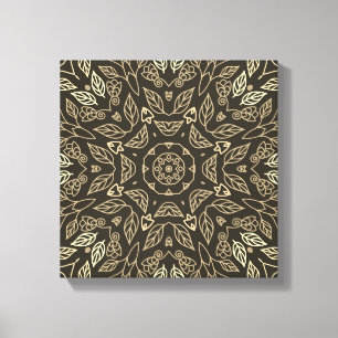 Line Drawing Sepia Tan Abstract Calm Home Wall Art Leinwanddruck