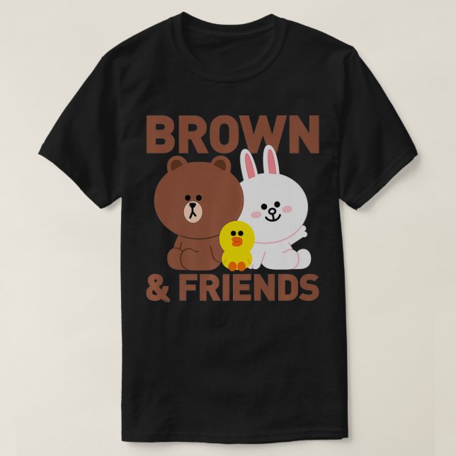 Line Friends Brown & Friends Trio Premium T-Shirt (Design vorne)