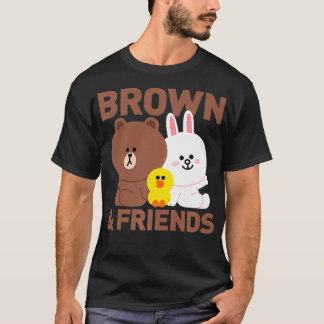 Line Friends Brown & Friends Trio Premium T-Shirt