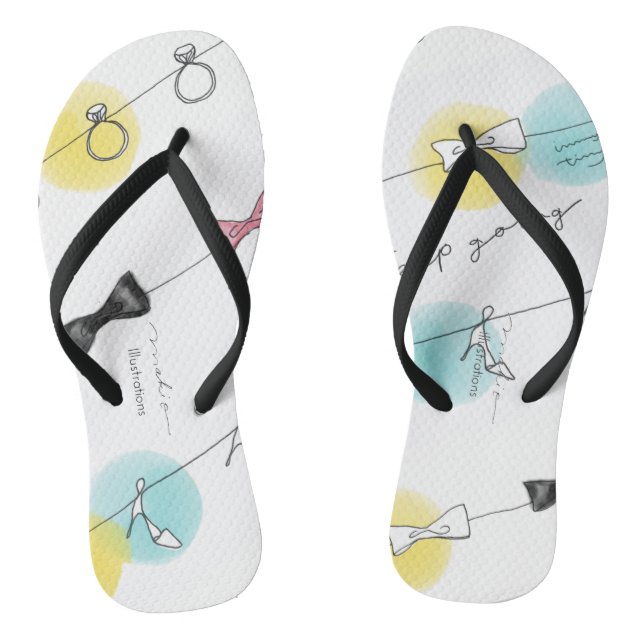 Line Line Ribbon Shoes in White Flip Flops (Fußbett)