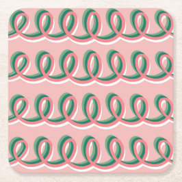 Line of Loops Coaster Rechteckiger Pappuntersetzer