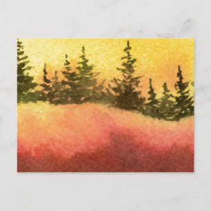 "Line of Pine #3" Landstraßen Postkarte