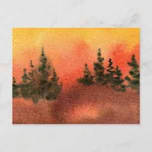 "Line of Pine" Landstrassen Postkarte