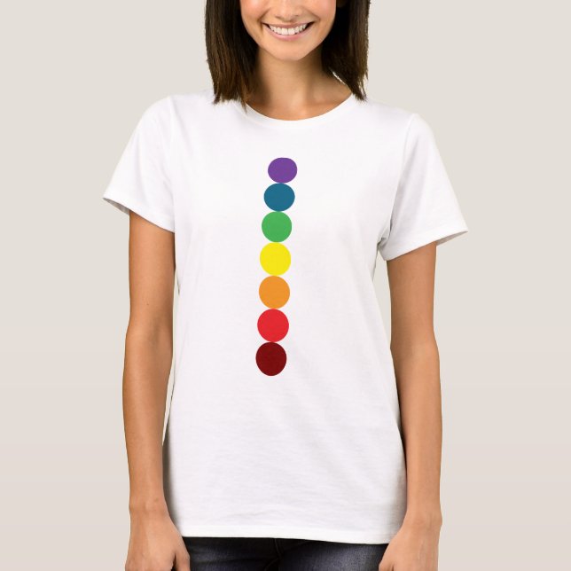 line of rainbow circle chakra T-Shirt (Vorderseite)