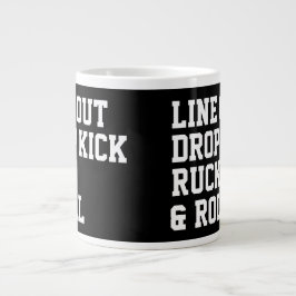 Line Out Drop Kick Ruck und Roll Jumbo-Tasse