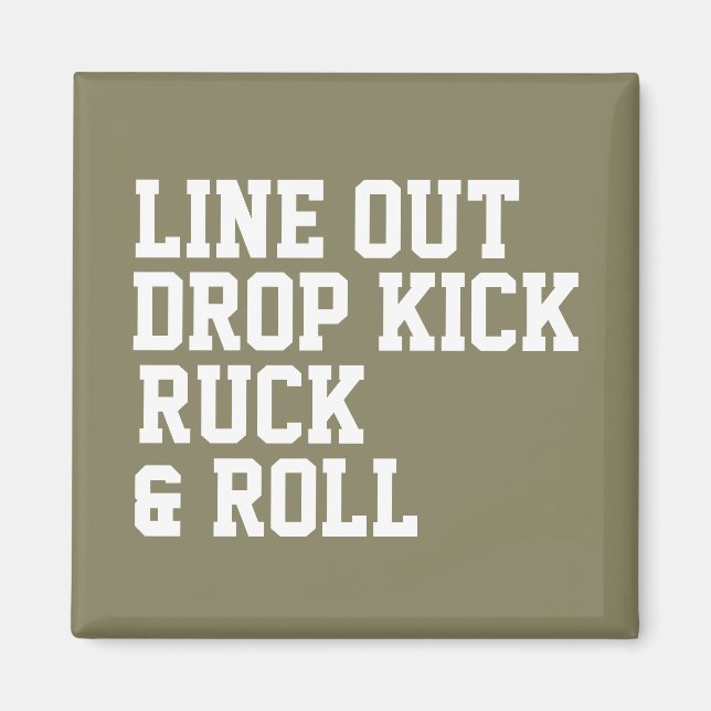 Line Out Drop Kick Ruck und Roll Magnet (Vorne)