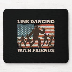 Line Tance Dancing Western Bigfoot Country Music S Mousepad