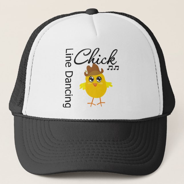 Line Tancing Chick Truckerkappe (Vorderseite)