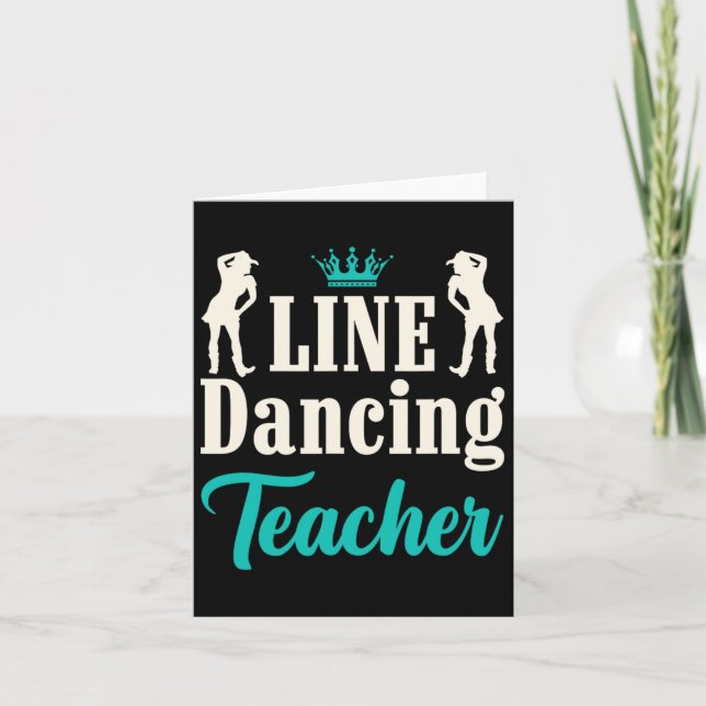 Line Tancing Teacher Karte (Vorderseite)