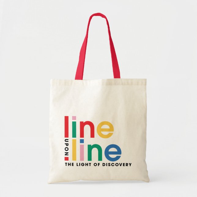 Line Upon Line tote Tragetasche (Vorne)