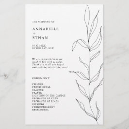 Line Zeichnend Folage Leaf Zeremonie-Programm