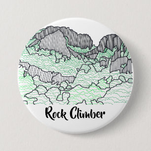 Line Zeichnend Rocks Mountains Rock Climber Button