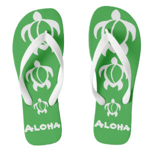 LineA "Aloha" Weißer Honu Flip Flops