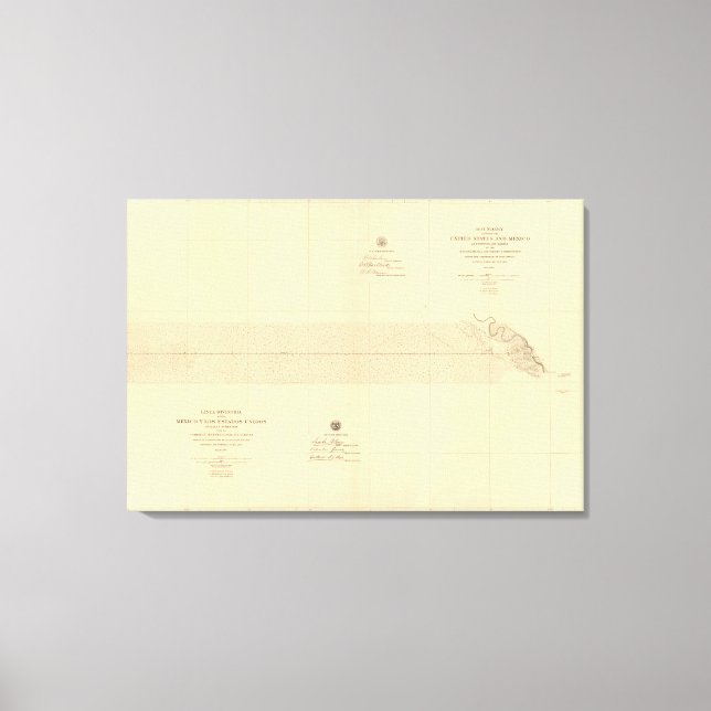 Linea Divisoria Entre Mexico 1 Leinwanddruck (Vorderseite)