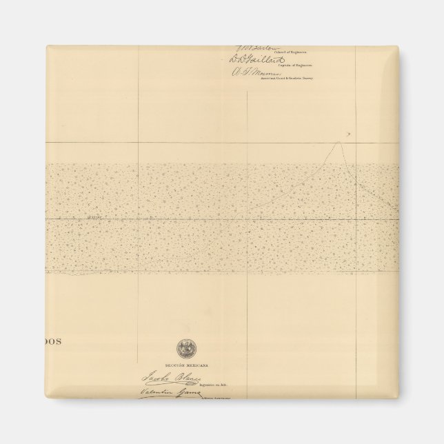 Linea Divisoria Entre Mexico 1 Magnet (Vorne)