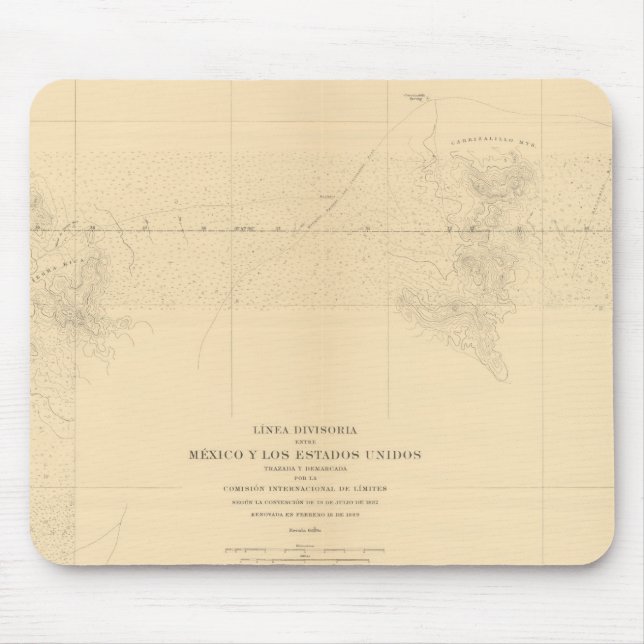 Linea Divisoria Entre Mexico 3 Mousepad (Vorne)