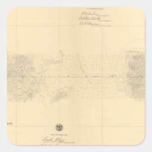 Linea Divisoria Entre Mexiko 5 Quadratischer Aufkleber