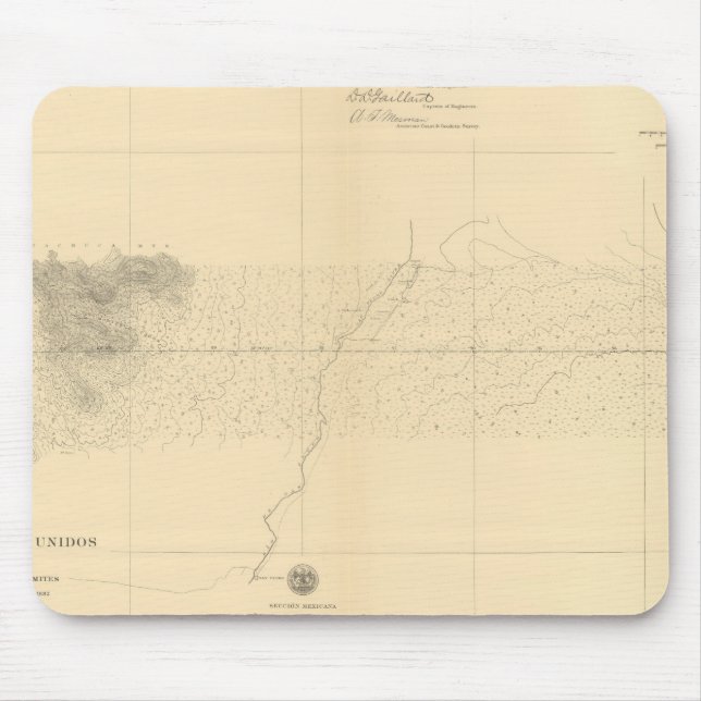 Linea Divisoria Entre Mexiko 7 Mousepad (Vorne)