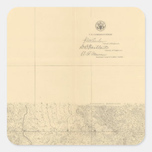 Linea Divisoria Entre Mexiko 8 Quadratischer Aufkleber