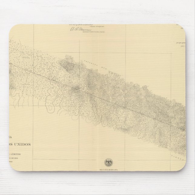 Linea Divisoria Entre Mexiko 9 Mousepad (Vorne)