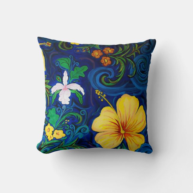 LineA Lava-Lava, die 16" x 16" malt Kissen (Vorderseite)