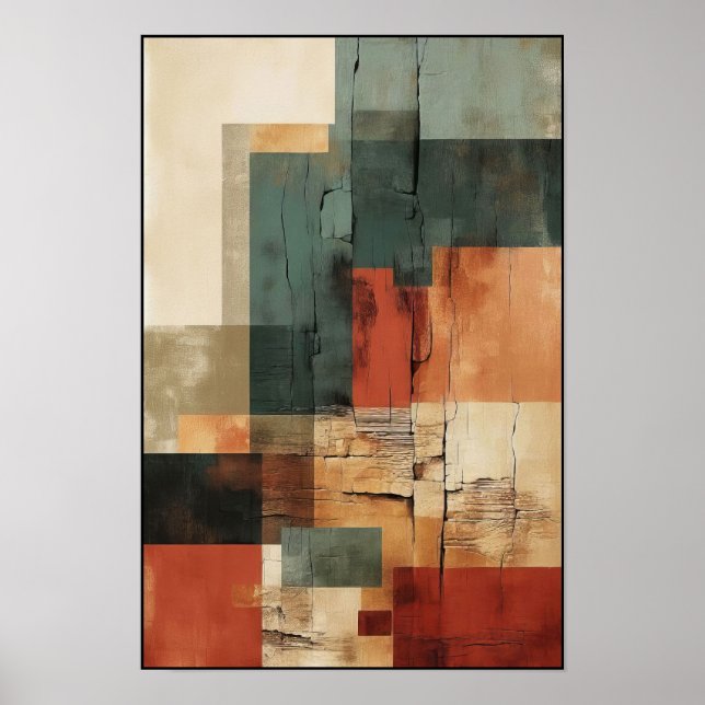 Lineare Balance und Form Abstrakt Poster (Vorne)
