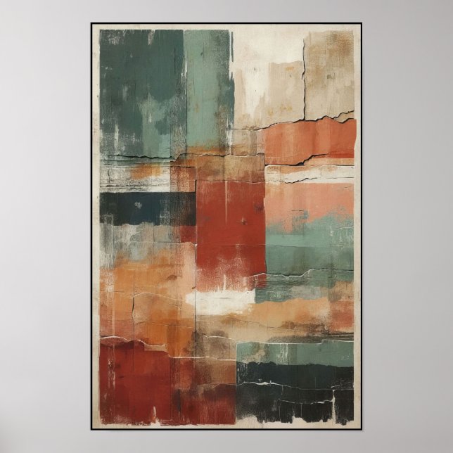 Lineare Balance und Form Abstrakt Poster (Vorne)