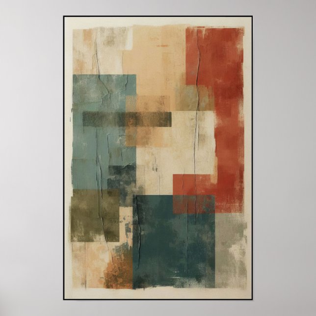 Lineare Balance und Form Abstrakt Poster (Vorne)