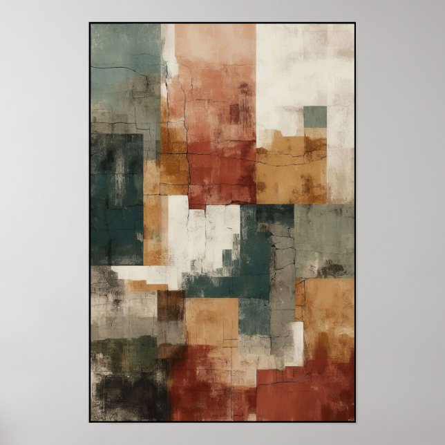 Lineare Balance und Form Abstrakt Poster (Vorne)