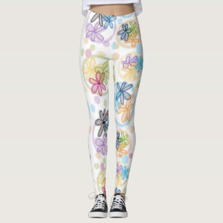 Lineare BlumenLeggings Leggings