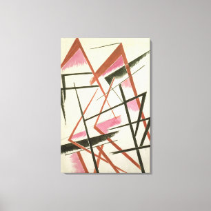 Lineare Konstruktion, c. 1921 (Gouache auf Papier) Leinwanddruck