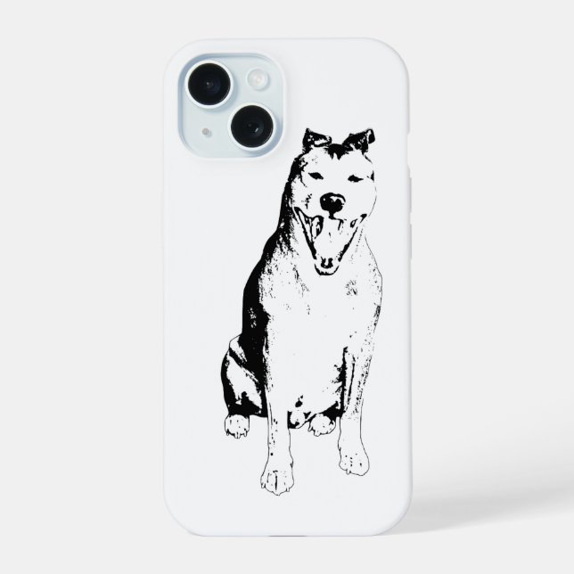 Lineare Sitzform iPhone 15 Hülle (Rückseite)