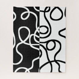 Lineare Überzeugung I: Abstrakt Schwarz & Weiß Puzzle