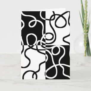 Lineare Überzeugung II: Abstrakt Schwarz und Weiß Karte