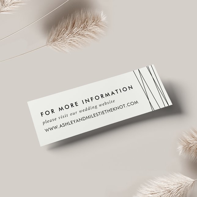 Lineare Website-Karten für Hochzeiten | Schwarz/We (Von Creator hochgeladen)