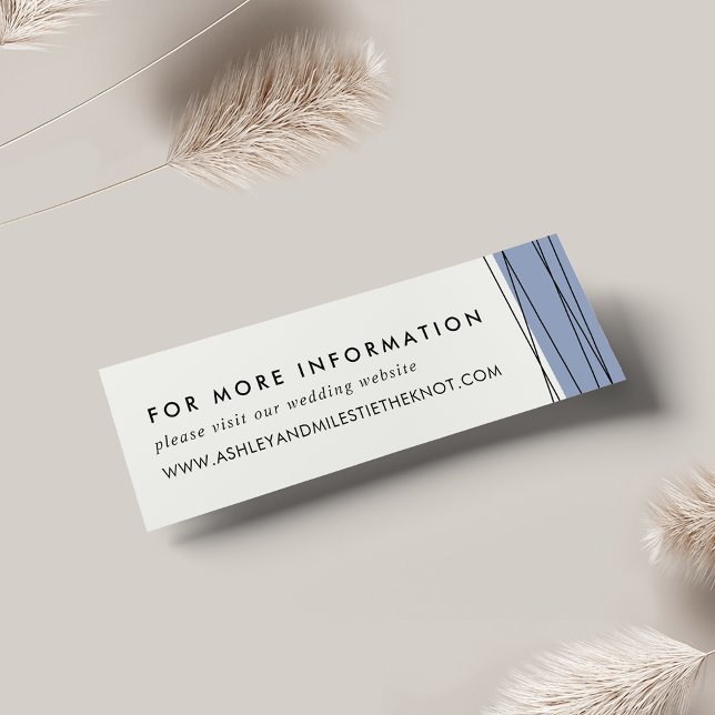 Lineare Website-Karten für Hochzeiten | Steel Blue (Von Creator hochgeladen)