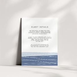 Lineare Wedding Guest Details Card | Verspätung Begleitkarte