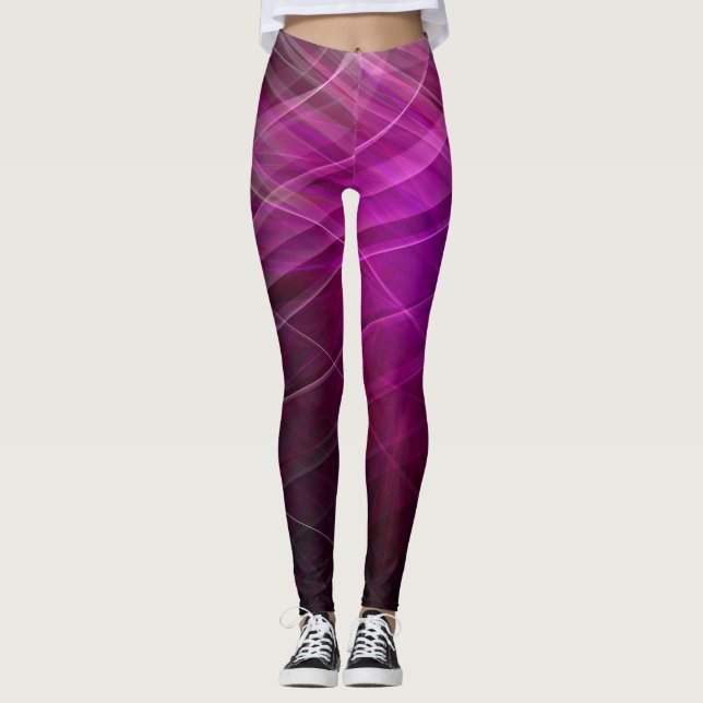 Lineares Muster Lila - Leggings (Vorderseite)