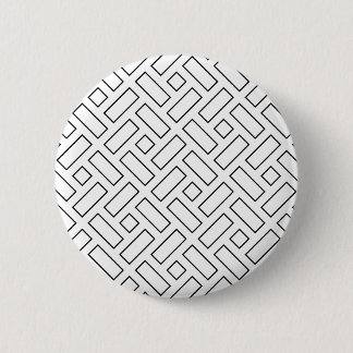 Lineares Schwarz-Weiß-Blockmuster - Weiß Button