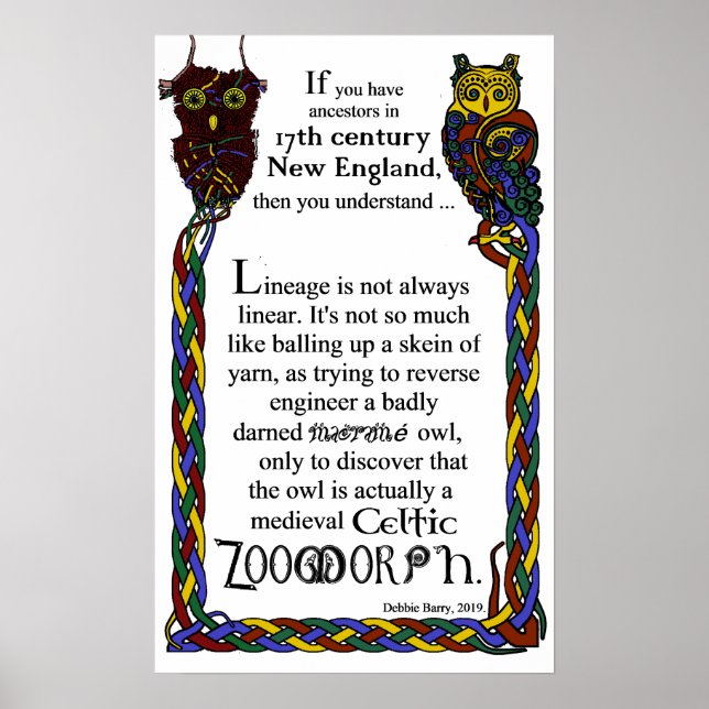 Linearität ist nicht immer linear, Macrame Owl Pos Poster (Vorne)