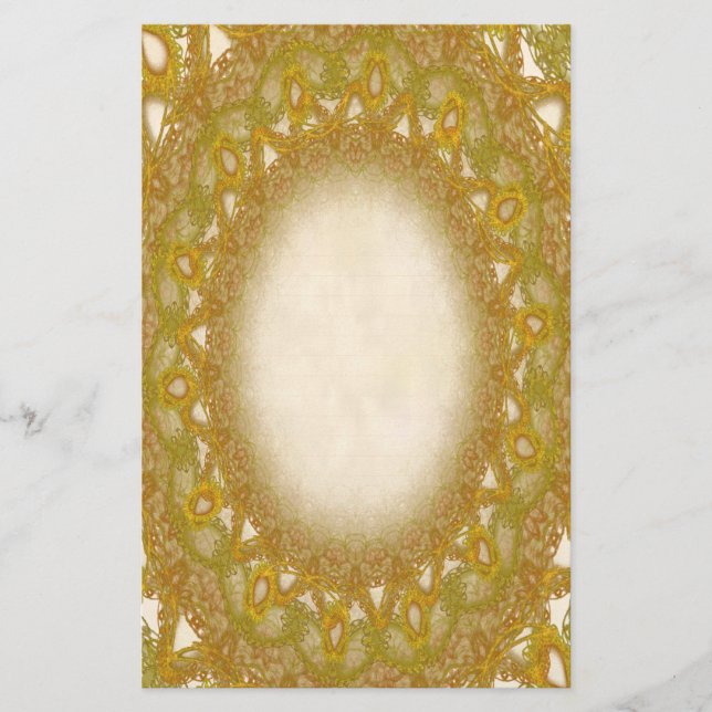 Lined Gold Lace p2 Stationery Pages Briefpapier (Vorderseite)