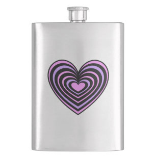 Lined Heart Flachmann