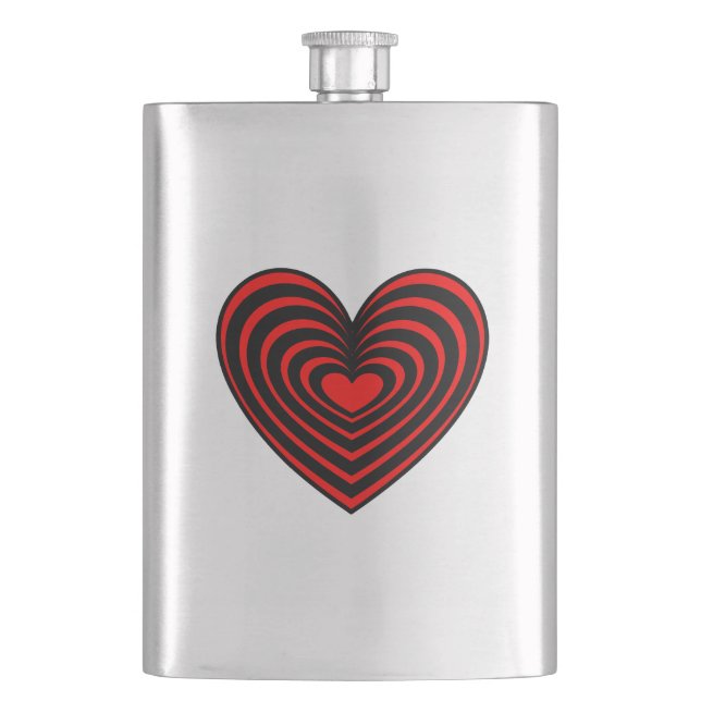 Lined Heart Flachmann (Vorderseite)