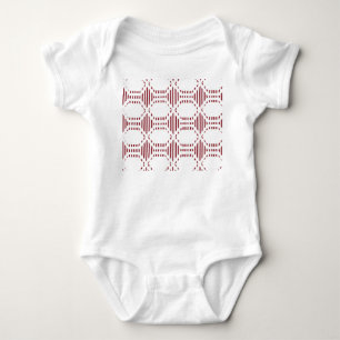 Lined Hexagons Baby Strampler