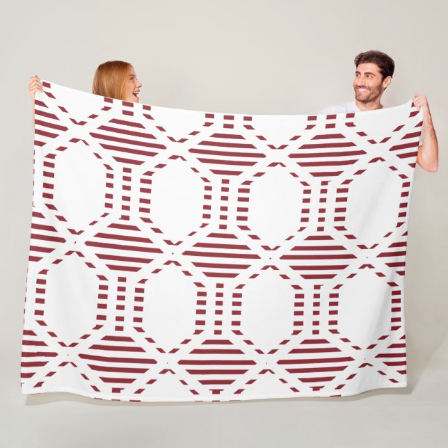 Lined Hexagons Fleecedecke (Beispiel)