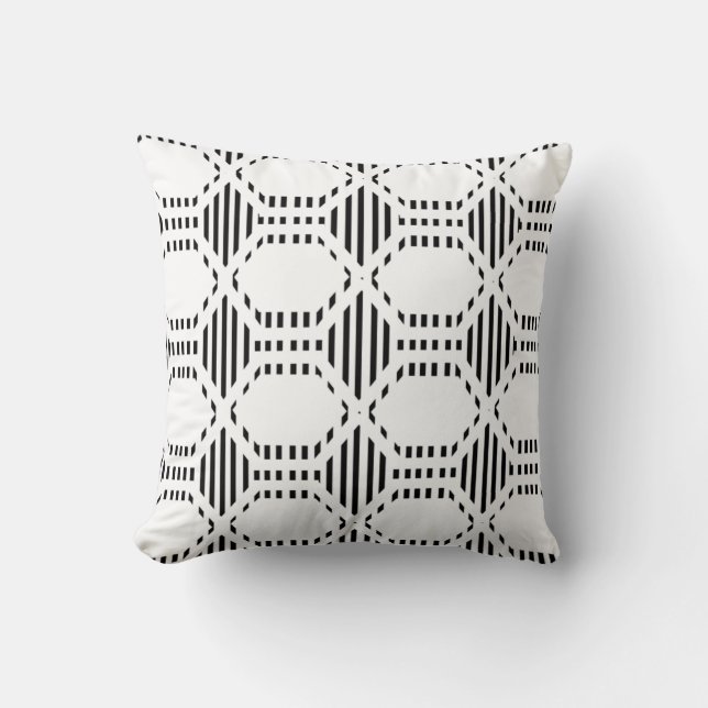 Lined Hexagons Kissen (Vorderseite)