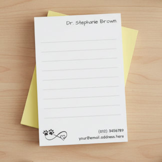 Lined Large 4"x6" Notes for Veterinarians Post-it Klebezettel