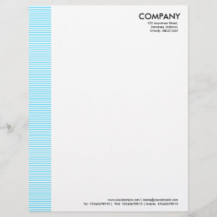 Lined Margin - Sky Blue Briefbogen